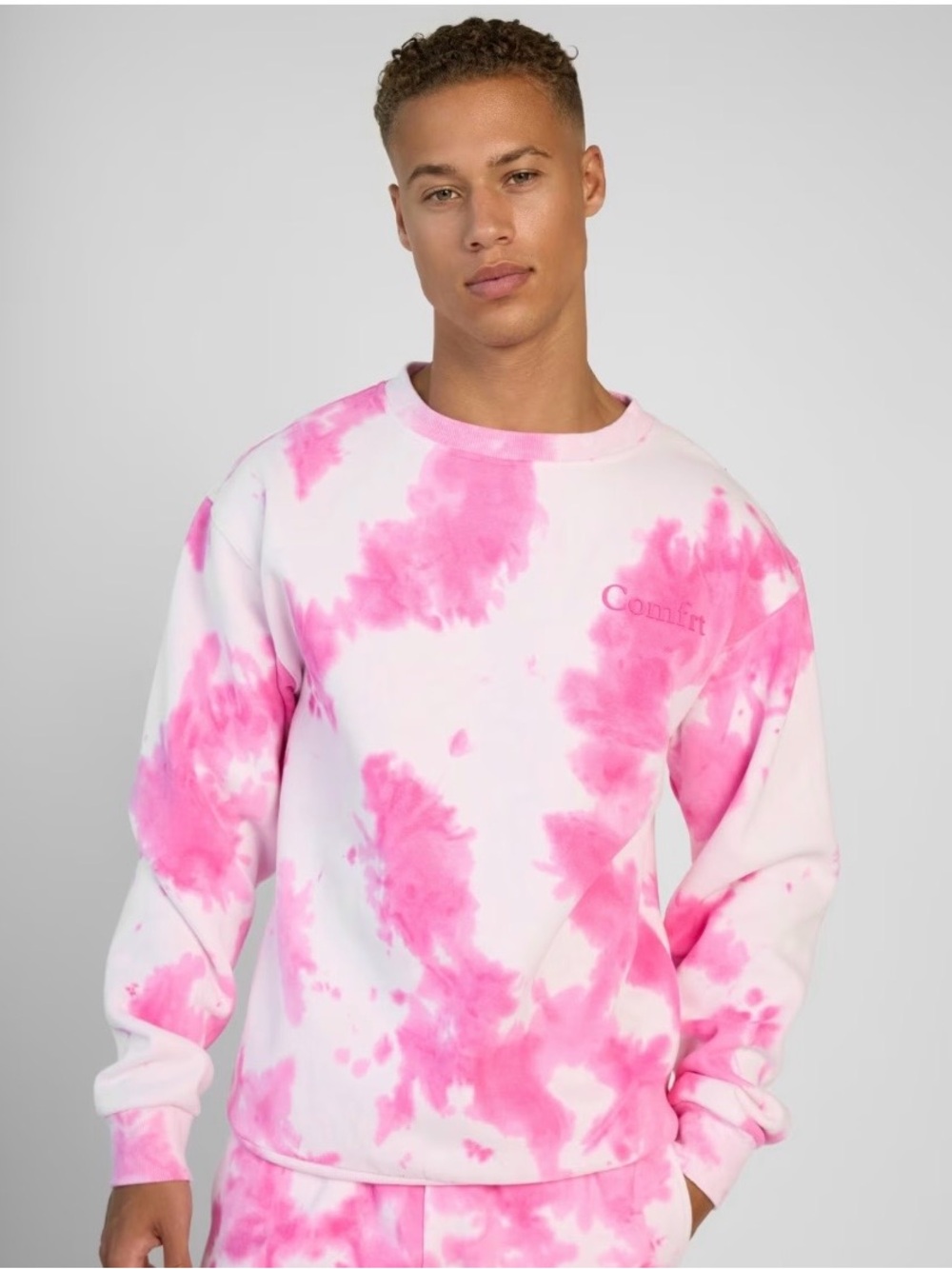 Comfrt Minimalist Crew Sweatshirt in Limited Edition Strawberry Swirl - Picture 3 of 10